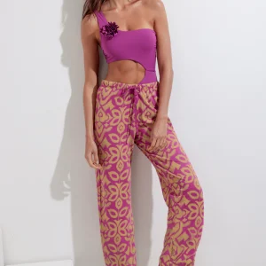 19928 - PANTALONI A PALAZZO CON FIORI