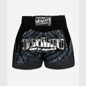 Venum Attack Pantaloncini da Muay Thai - Nero/Argento