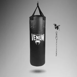 Venum Origins Sacco da boxe - Bianco/Nero (montaggio a soffitto incluso)