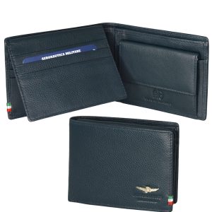 Aeronautica Militare Portafoglio con patta tessere e tasca monete