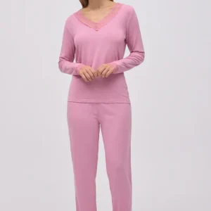 10766 - PIGIAMA LUNGO IN MODAL EXTRA MORBIDO CON PANTALONI JOGGER