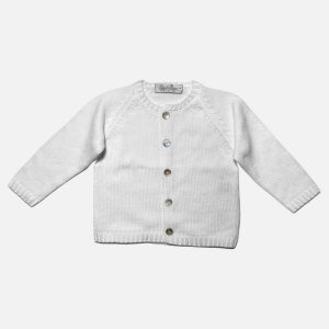 Cardigan in cotone bianco