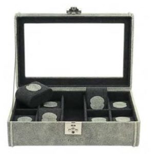 Friedrich Porta Orologi 8 Posti + 1 Pelle Vintage Vetrina