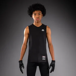 Venum Elite Football Maglietta a Compressione Senza Maniche Da Calcio per Bambini - Nero