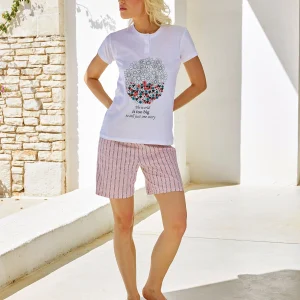 Pigiama a mezza manica in cotone  Jadea 3211