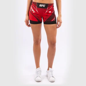 Fightshorts Donna UFC Venum Authentic Fight Night - Vestibilità Corta - Rosso