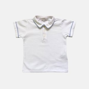 Polo bimbo profilo azzurro