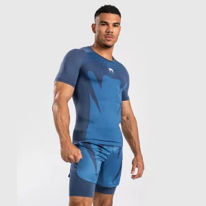 Venum Attack Rashguard a Maniche Corte da Uomo - Blu navy