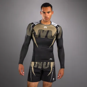 Venum Adrenaline Rashguard a manica lunga – Nero/Sabbia