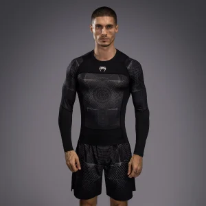 Venum G-Fit Air Rashguard a maniche Lunghe - Nero Profondo/Sabbia Del Deserto