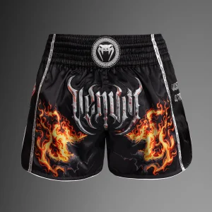 Venum Gladiator 5.0 Pantaloncini da Muay Thai - Nero/Arancione Neon