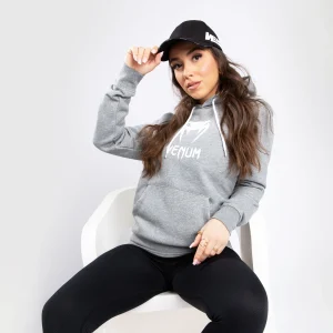 Felpa con cappuccio Venum Classic  - Donna - Grigio mélange chiaro