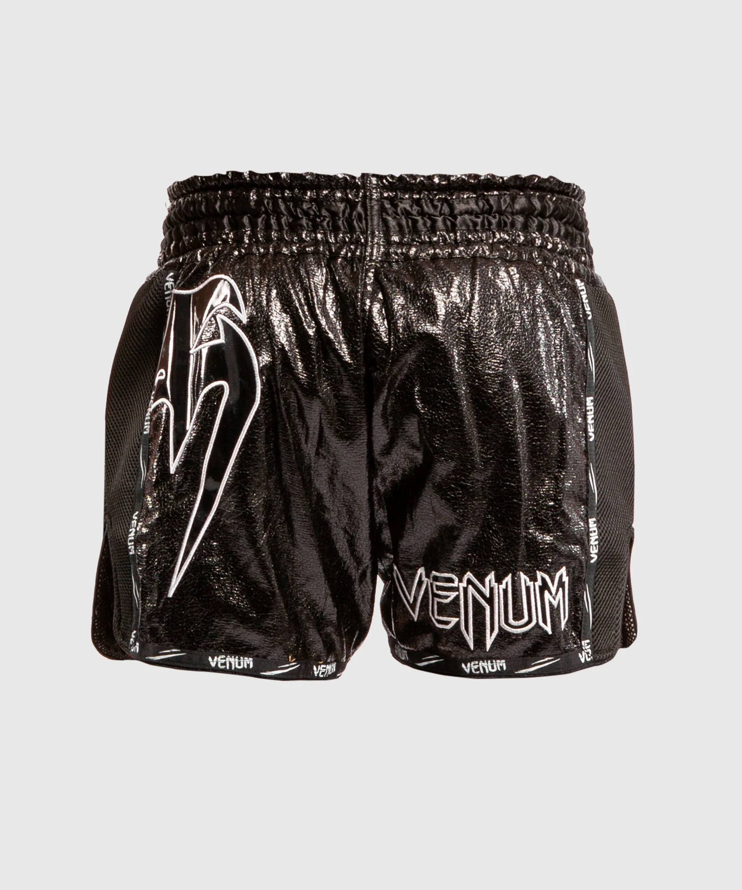 Pantaloncini da Muay Thai Venum Giant Infinite - Nero/Nero - immagine 3