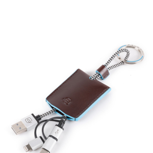 Piquadro  Portachiavi con cavo USB Blue Square