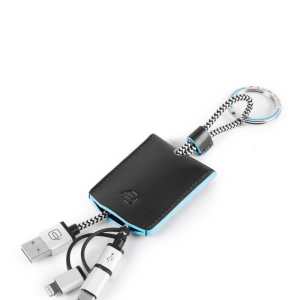Piquadro  Portachiavi con cavo USB Blue Square