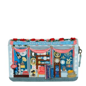 Vendula Portafoglio da Donna con Zip Vintage Rose