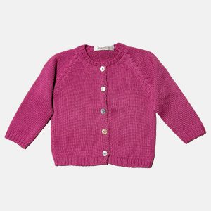 Cardigan in cotone ciclamino