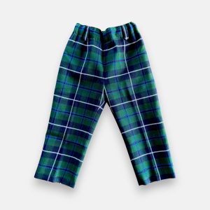 Pantaloni scozzesi blu verde