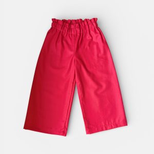 Pantaloni svasati drill rosso