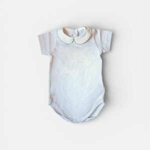 Body colletto smerlato verde acqua