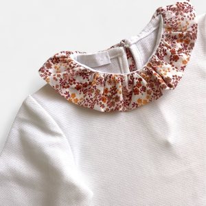 Polo Sartini rouche – fiori arancio