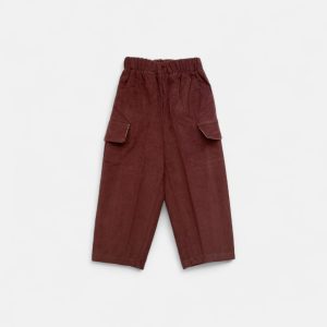 Pantaloni Sartini asilo cargo velluto cacao