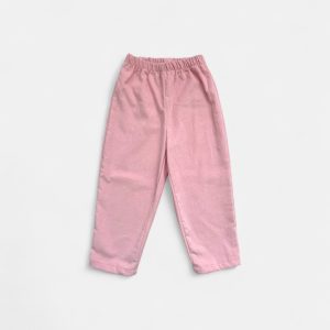 Pantaloni Sartini asilo velluto rosa chiaro