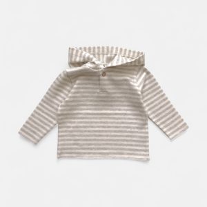 Maglia a righe con cappuccio