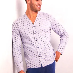 Pigiama aperto in cotone interlock Il Granchio GP2072/A