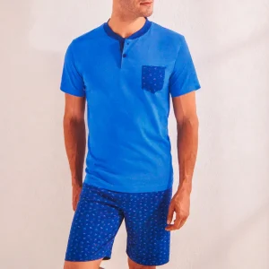 Pigiama corto da uomo in cotone Il Granchio GP1126