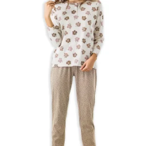 Pigiama lungo da donna in cotone Infiore 65.4142