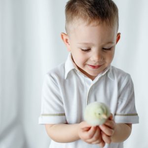 Polo bimbo profilo beige