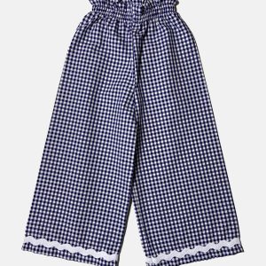 Pantaloni svasati vichy