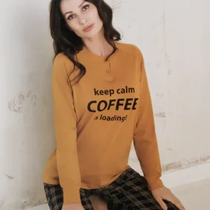 Pigiama da donna in cotone a manica lunga Oronero OD566