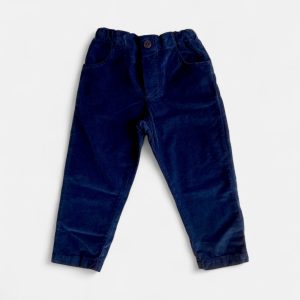 Pantalone asilo in velluto – blu, avio