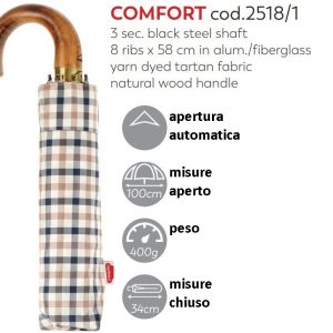 Rainbow Comfort Ombrello Pieghevole Apertura Automatica