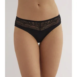 W1882 - SLIP BIKINI IN MICROFIBRA CON PIZZO