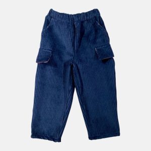 Pantaloni Cargo Sartini velluto blu