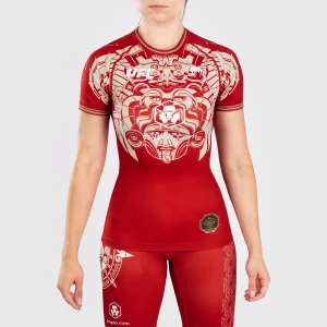 Noche UFC by Venum Authentic Fight Night Rashguard a maniche corte da donna - Rosso