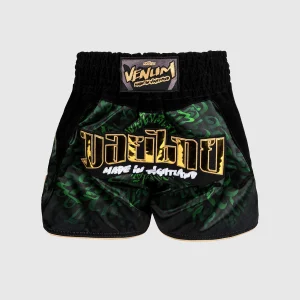 Venum Attack Pantaloncini da Muay Thai - Nero/Verde