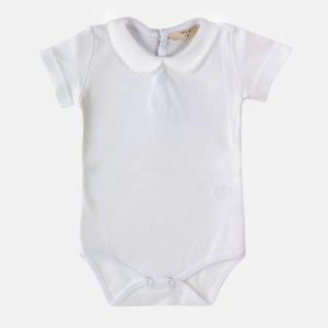 Body con colletto ricamato – personalizzabile