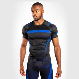 T-shirt a compressione Venum No Gi 3.0 - Maniche corte - Nero/Blu