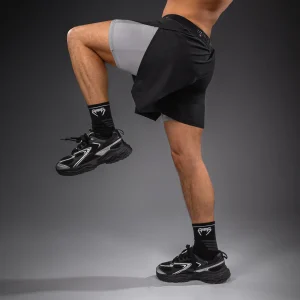 Pantaloncini da allenamento ibridi Venum Lazer - Nero/Grigio