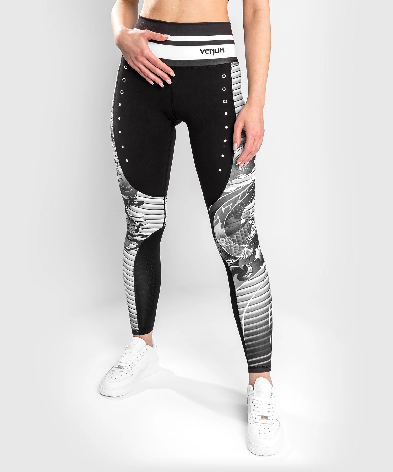 Legging Venum YK21 - Nero/Bianco - immagine 3