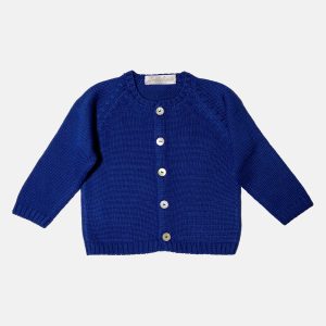Cardigan in cotone blu