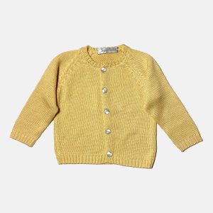 Cardigan in cotone giallo