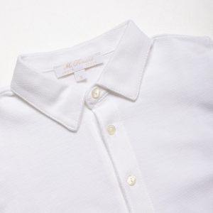 Polo bimbo in piquet di cotone manica lunga