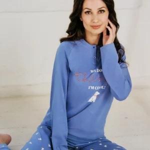 Pigiama da donna in cotone a manica lunga Oronero OD559