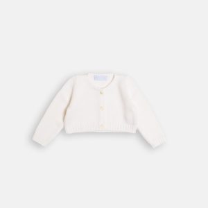 Cardigan corto in maglia di lana