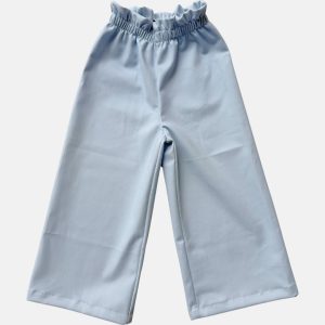 Pantaloni svasati drill azzurro